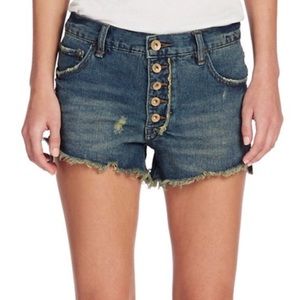 Free People Runaway Slouch Cut Off Shorts